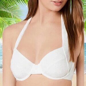 Kate Spade New York Eyelet Underwire Bra White Xs